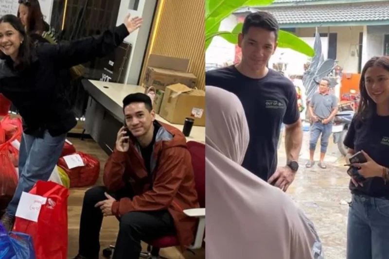 Nana Mirdad dan Suami Turun Langsung Bantu Korban Banjir Bali