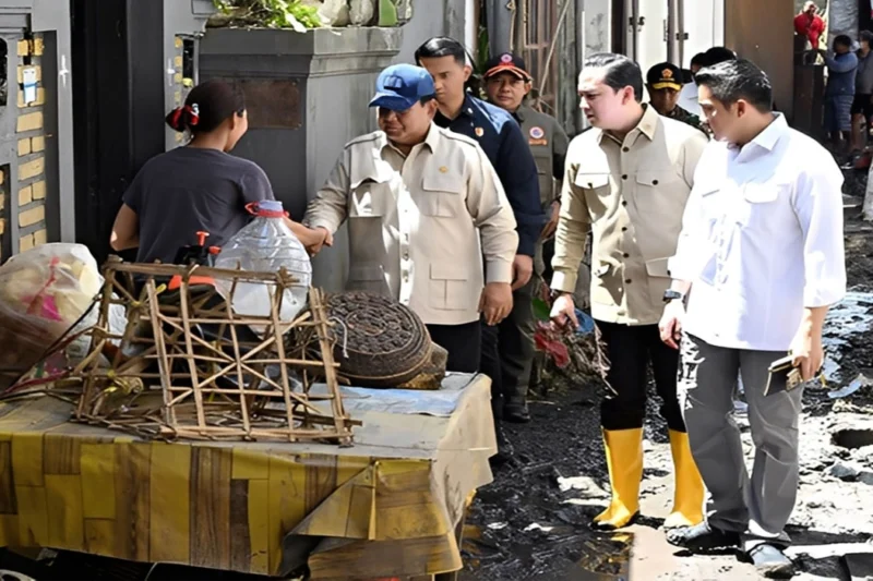 Presiden Prabowo Tinjau Langsung Kondisi Pascabanjir di Denpasar