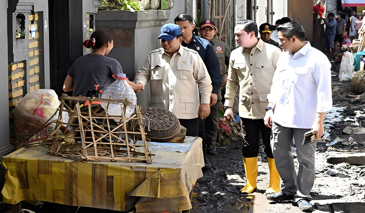 Presiden Prabowo Tinjau Langsung Kondisi Pascabanjir di Denpasar