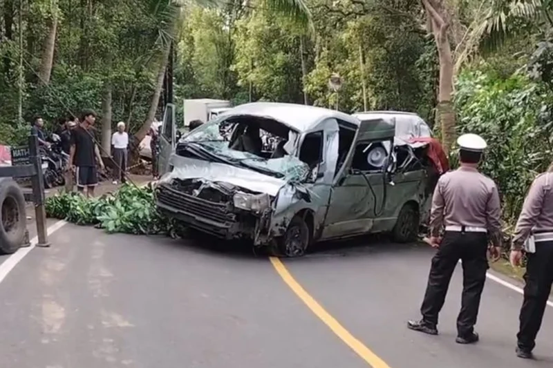 Minibus Membawa Wisatawan China Terguling di Buleleng, 5 Orang Meninggal